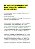 AIC 301 CERTIFICATION EVALUATION&NewLine;EXAMS SCRIPT STUDY GUIDE WITH&NewLine;SOLVED QUESTIONS&NewLine;