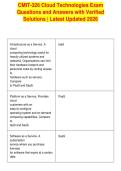 CMIT-326 Cloud Technologies Exam&NewLine;Questions and Answers with Verified&NewLine;Solutions &vert; Latest Updated 2026