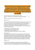 NUR 676 Final Exam Advanced Practice Nursing Comprehensive Review Official Practice Exam Actual Exam 2026&sol;2027 with Detailed Rationales &vert; Complete Exam-Style Questions &vert; Pass Guaranteed &ndash; A&plus; Graded&NewLine;&NewLine;