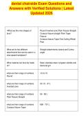 dental chairside Exam Questions and&NewLine;Answers with Verified Solutions &vert; Latest&NewLine;Updated 2026