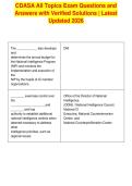 CDASA All Topics Exam Questions and&NewLine;Answers with Verified Solutions &vert; Latest&NewLine;Updated 2026