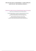 BSN 246 HESI HEALTH ASSESSMENT V1 EXAM COMPLETE&NewLine;QUESTION SET AND ANSWERS GRADED A