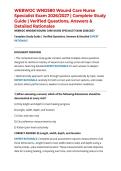 WEBWOC WND580 Wound Care Nurse Specialist Exam 2026&sol;2027 &vert; Complete Study Guide &vert; Verified Questions&comma; Answers & Detailed Rationales