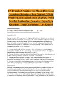 CA Branch 3 Practice Test Wood Destroying Organisms Structural Pest Control Official Practice Exam Actual Exam 2026&sol;2027 with Detailed Rationales &vert; Complete Exam-Style Questions &vert; Pass Guaranteed &ndash; A&plus; Graded&NewLine;&NewLine;