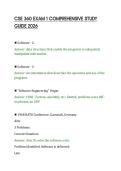 CSE 360 EXAM 1 COMPREHENSIVE STUDY&NewLine;GUIDE 2026
