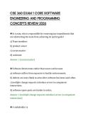 CSE 360 EXAM 1 CORE SOFTWARE&NewLine;ENGINEERING AND PROGRAMMING&NewLine;CONCEPTS REVIEW 2026