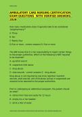 AMBULATORY CARE NURSING CERTIFICATION EXAM QUESTIONS  WITH VERIFIED ANSWERS 2026