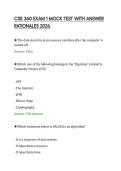 CSE 360 EXAM 1 MOCK TEST WITH ANSWER &NewLine;RATIONALES 2026 
