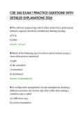 CSE 360 EXAM 1 PRACTICE QUESTIONS WITH &NewLine;DETAILED EXPLANATIONS 2026 