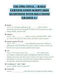 CSE 3901 FINAL &ndash; RAILS&NewLine;CERTIFICATION SCRIPT 2026&NewLine;QUESTIONS WITH SOLUTIONS&NewLine;GRADED A&plus;&NewLine;