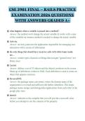 CSE 3901 FINAL &ndash; RAILS PRACTICE&NewLine;EXAMINATION 2026 QUESTIONS&NewLine;WITH ANSWERS GRADED A&plus;