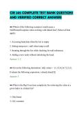 CSE 205 COMPLETE TEST BANK QUESTIONS&NewLine;AND VERIFIED CORRECT ANSWERS&NewLine;
