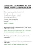 CSE 240 TESTS 4 ASSESSMENT SCRIPT 2026&NewLine;VERIFIED ANSWERS COMPREHENSIVE REVIEW