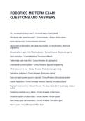 ROBOTICS MIDTERM EXAM QUESTIONS AND ANSWERS