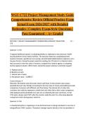 WGU C722 Project Management Study Guide Comprehensive Review Official Practice Exam Actual Exam 2026&sol;2027 with Detailed Rationales &vert; Complete Exam-Style Questions &vert; Pass Guaranteed &ndash; A&plus; Graded&NewLine;&NewLine;