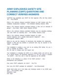 ARMY EXPLOSIVES SAFETY SITE PLANNING &lpar;CERT&rpar; QUESTIONS AND CORRECT VERIFIED ANSWERS