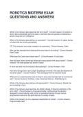 ROBOTICS MIDTERM EXAM QUESTIONS AND ANSWERS