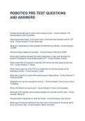 ROBOTICS PRE-TEST QUESTIONS AND ANSWERS