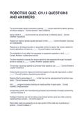ROBOTICS QUIZ CH&period;13 QUESTIONS AND ANSWERS