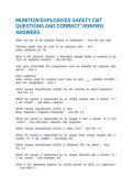 MUNITION EXPLOSIVES SAFETY CBT QUESTIONS AND CORRECT VERIFIED ANSWERS