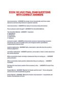 ECON 103 UIUC FINAL EXAM QUESTIONS WITH CORRECT ANSWERS