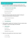 Nursing Pathophysiology Exam 1 Test Bank Questions & Verified &NewLine;Answers &vert; Latest Update 2026