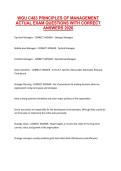 WGU C483&colon; PRINCIPLES OF MANAGEMENT EXAM QUESTIONS WITH 100&percnt; CORRECT ANSWERS &vert; LATEST VERSION &lpar;2026&rpar; EXPERT VERIFIED