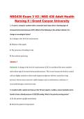 NSG430 Exam 3 V2 &vert; NSG 430 Adult Health &NewLine;Nursing II &vert; Grand Canyon University