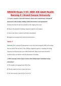 NSG430 Exam 3 V3 &vert; NSG 430 Adult Health &NewLine;Nursing II &vert; Grand Canyon University 