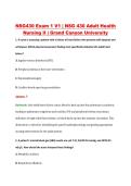 NSG430 Exam 1 V1 &vert; NSG 430 Adult Health &NewLine;Nursing II &vert; Grand Canyon University 