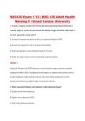 NSG430 Exam 1 V2 &vert; NSG 430 Adult Health &NewLine;Nursing II &vert; Grand Canyon University 