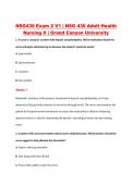 NSG430 Exam 2 V1 &vert; NSG 430 Adult Health &NewLine;Nursing II &vert; Grand Canyon University 