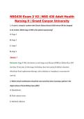 NSG430 Exam 2 V2 &vert; NSG 430 Adult Health &NewLine;Nursing II &vert; Grand Canyon University 
