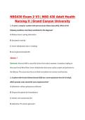 NSG430 Exam 2 V1&ndash;V3 &vert; Adult Health Nursing II &vert; Grand Canyon University &vert; Q&A with Rationale &lpar;NSG 430 Exam 2&rpar;