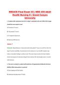 NSG430 Final Exam V2 &vert; NSG 430 Adult &NewLine;Health Nursing II &vert; Grand Canyon &NewLine;University 