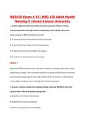 NSG430 Exam 4 V2 &vert; NSG 430 Adult Health &NewLine;Nursing II &vert; Grand Canyon University 