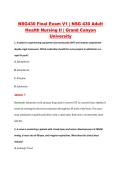 NSG430 Final Exam V1&ndash;V3 &vert; Adult Health Nursing II &vert; Grand Canyon University &vert; Q&A with Rationale &lpar;NSG 430 Final Exam&rpar;