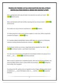 FRESENIUS RN TRAINING &vert;ACTUAL EXAM QUESTIONS AND WELL DETAILED VERIFIED SOLUTIONS&vert;GRADED A&plus;&vert;BRAND NEW 2026&sol;2027 UPDATE