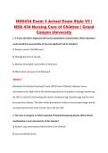 NSG434 Exam 3 Actual Exam Style V3 &vert; &NewLine;NSG 434 Nursing Care of Children &vert; Grand &NewLine;Canyon University 