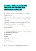 CCI ADULT ECHO CTL ACTUAL TEST&NewLine;QUESTIONS AND ANSWERS WITH&NewLine;DETAILED SOLUTION GUIDE