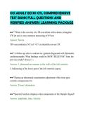 CCI ADULT ECHO CTL COMPREHENSIVE&NewLine;TEST BANK FULL QUESTIONS AND&NewLine;VERIFIED ANSWERS LEARNING PACKAGE