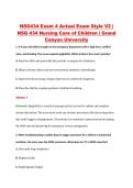 NSG434 Final Exam Actual Exam Style V2 &NewLine;&vert; NSG 434 Nursing Care of Children &vert; Grand &NewLine;Canyon University