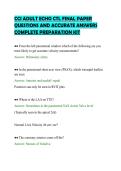 CCI ADULT ECHO CTL FINAL PAPER&NewLine;QUESTIONS AND ACCURATE ANSWERS&NewLine;COMPLETE PREPARATION KIT