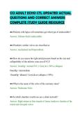 CCI ADULT ECHO CTL UPDATED ACTUAL&NewLine;QUESTIONS AND CORRECT ANSWERS&NewLine;COMPLETE STUDY GUIDE RESOURCE