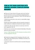 CCIM 101 TEST BANK QUESTIONS WITH&NewLine;VERIFIED ANSWERS COMPLETE REVIEW&NewLine;RESOURCE