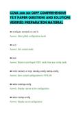 CCNA 200 301 OSPF COMPREHENSIVE&NewLine;TEST PAPER QUESTIONS AND SOLUTIONS&NewLine;VERIFIED PREPARATION MATERIAL