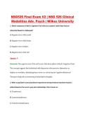 NSG526 Final Exam V1&ndash;V3 &vert; Clinical Modalities Adv&period; Psych &vert; Wilkes University &vert; Q&A with Rationale &lpar;NSG 526 Final Exam&rpar;