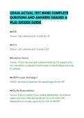 CDASA ACTUAL TEST BANK COMPLETE&NewLine;QUESTIONS AND ANSWERS GRADED A&NewLine;PLUS SUCCESS GUIDE&NewLine;