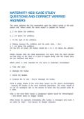 MATERNITY HESI CASE STUDY QUESTIONS AND CORRECT VERIFIED ANSWERS