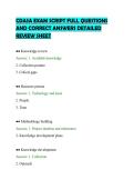 CDASA EXAM SCRIPT FULL QUESTIONS&NewLine;AND CORRECT ANSWERS DETAILED&NewLine;REVIEW SHEET&NewLine;